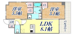 エステムプラザ神戸西4インフィニティの物件間取画像